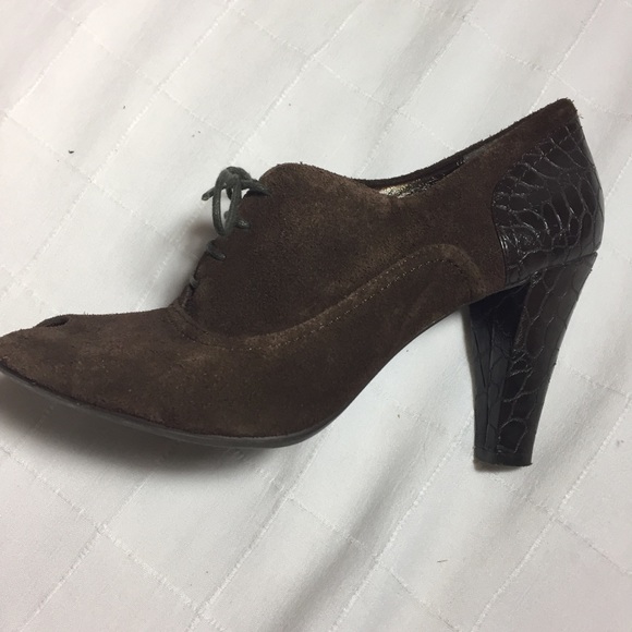 Steampunk Suede chunky open toe shoes 7.5 booties - Picture 2 of 6